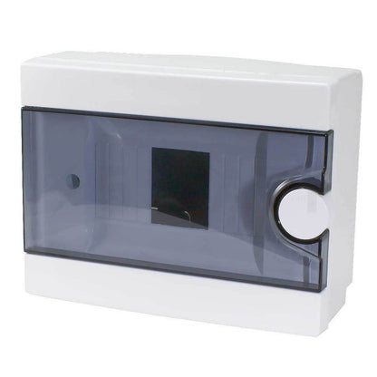 ARS Modulární rozváděč 12 MOD (12 pojistek), rozvodná skříň pro povrchovou montáž, plastová, průhledná dvířka IP40, 341218