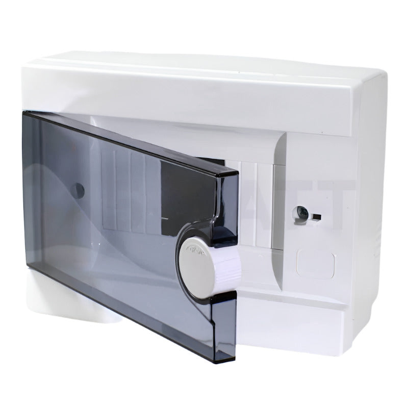 ARS Modulární rozváděč 12 MOD (12 pojistek), rozvodná skříň pro povrchovou montáž, plastová, průhledná dvířka IP40, 341218