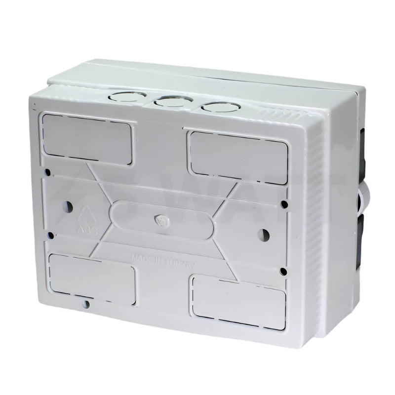 ARS Modulární rozváděč 16 MOD (16 pojistek), rozvodná skříň pro povrchovou montáž, plastová, průhledná dvířka IP40, 346124