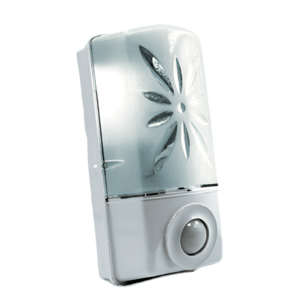 ARS Daystar IP20 - nástěnné svítidlo přisazené E27 bílá s pohybovým senzorem / čidlem PIR, pro vnitřní instalaci, 341327