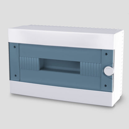 ARS Modulární rozváděč 16 MOD (16 pojistek), rozvodná skříň pro povrchovou montáž, plastová, průhledná dvířka IP40, 346124