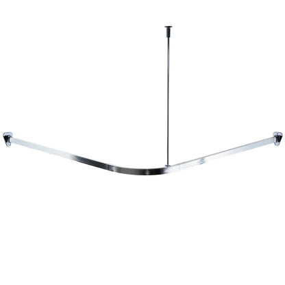 Ridder Univerzální Rohová Tyč Na Sprchový Závěs S Háčky Chromová 52500