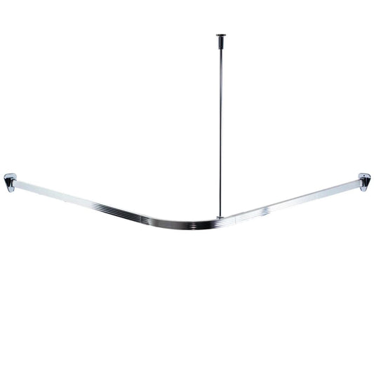 Ridder Univerzální Rohová Tyč Na Sprchový Závěs S Háčky Chromová 52500