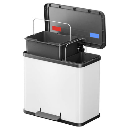 Hailo Pedálový Odpadkový Koš Oko Duo Plus Vel. L 17+9 L Bílý 0630-230