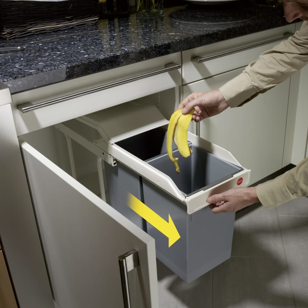 Hailo Odpadkový Koš Do Skříňky Multi-Box Duo Vel. L 2X 14 L Krémový