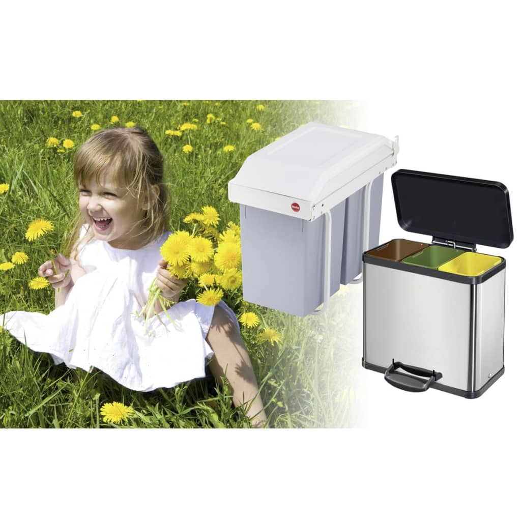 Hailo Odpadkový Koš Do Skříňky Multi-Box Duo Vel. L 2X 14 L Krémový