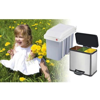 Hailo Odpadkový Koš Do Skříňky Multi-Box Duo Vel. L 2X 14 L Krémový