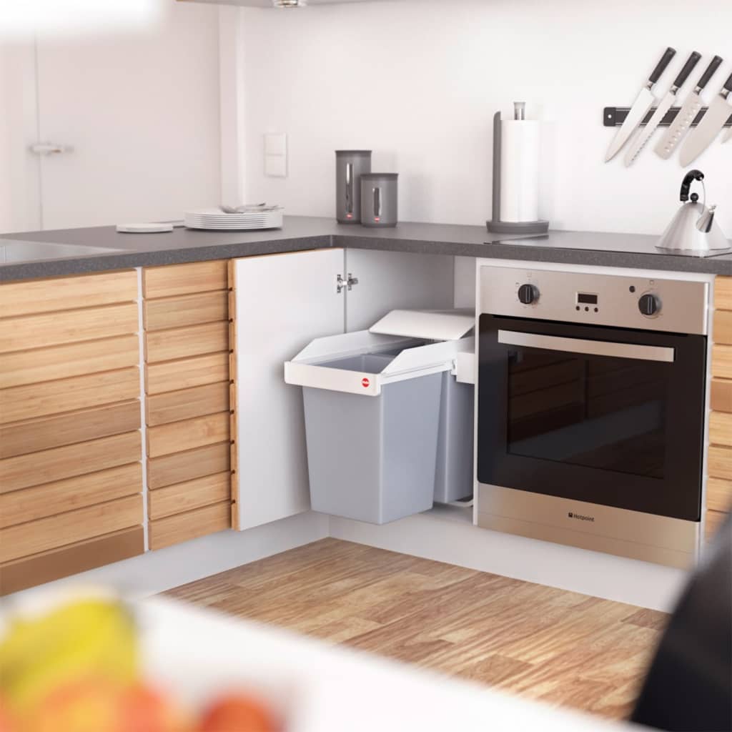 Hailo Odpadkový Koš Do Skříňky Multi-Box Duo Vel. L 2X 14 L Krémový