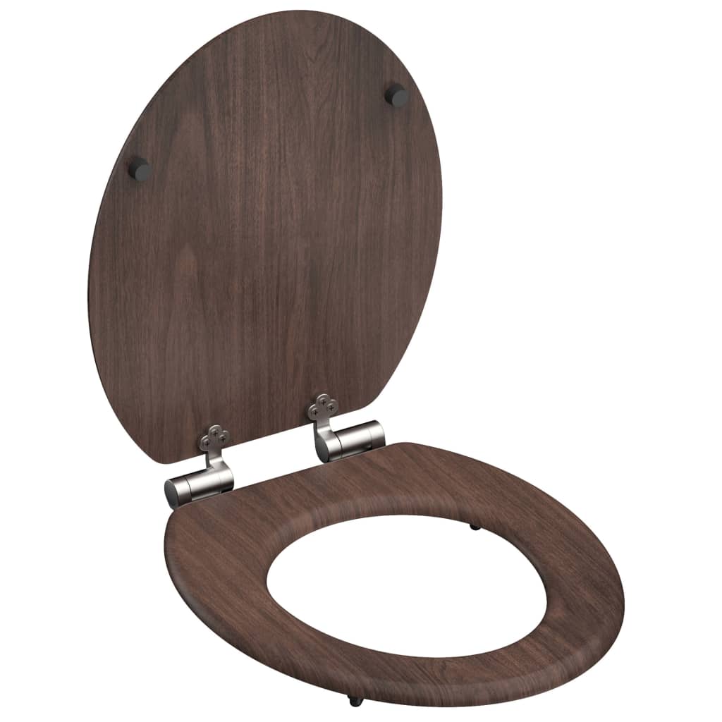 Schütte Wc Sedátko S Mechanismem Soft-Close Dark Wood Mdf
