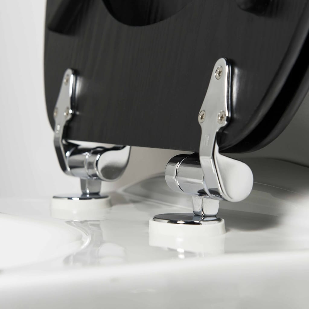 Tiger Wc Prkénko S Pomalým Sklápěním Blackwash Mdf Černé 252030746