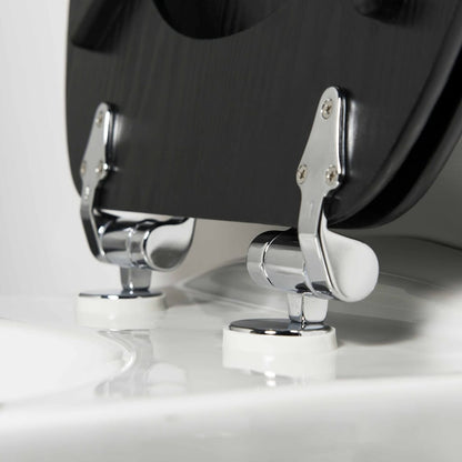 Tiger Wc Prkénko S Pomalým Sklápěním Blackwash Mdf Černé 252030746