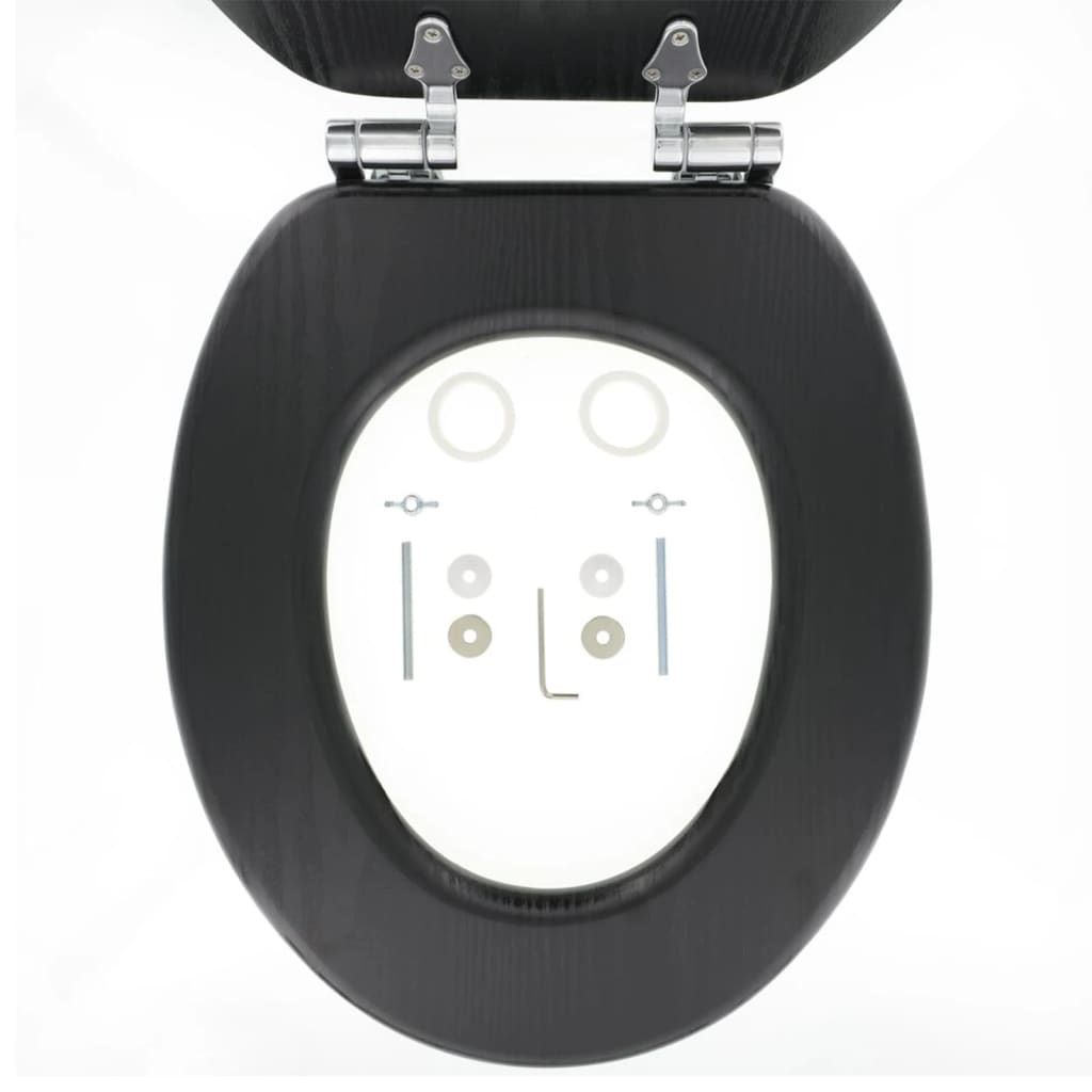 Tiger Wc Prkénko S Pomalým Sklápěním Blackwash Mdf Černé 252030746