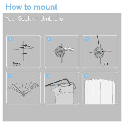 Sealskin Držák Na Sprchový Závěs Umbrella