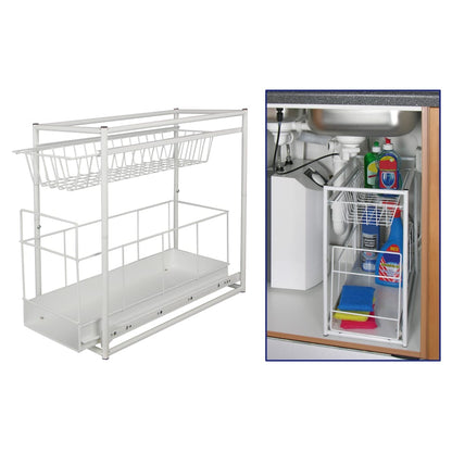 Hi 2Patrový Úložný Regál Bílý Růžová