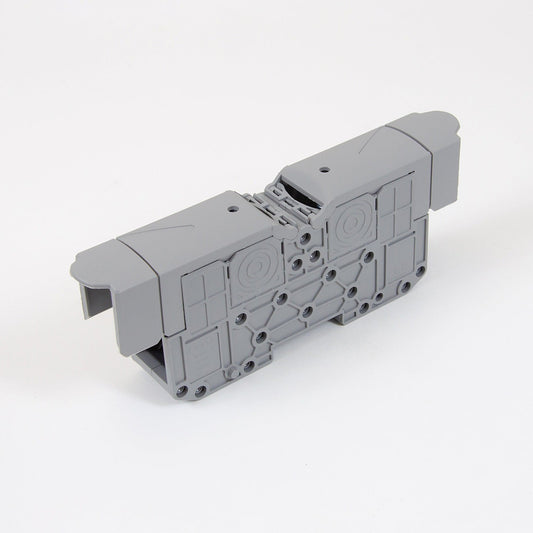 ONKA 70mm2 M8 Šroubová kolejnicová spojka svorkovnice terminál na DIN lištu s ochranným krytem, šedá, 1030045