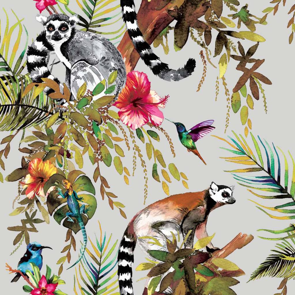 Dutch Wallcoverings Tapeta Lemur Petrolejově Modrá