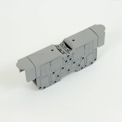 ONKA 95mm2 M8 Šroubová kolejnicová spojka svorkovnice terminál na DIN lištu s ochranným krytem, šedá, 1030059