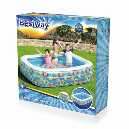Bestway Nafukovací Dětský Bazén Modrý 229 X 152 X 56 Cm Krémová