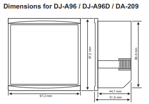 Digitální vestavěný panelový ampérmetr pro měření střídavých nepřímých proudů X/5
