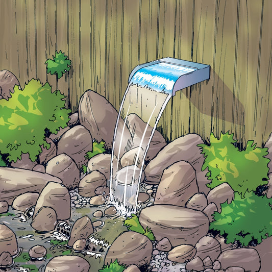 Ubbink Vodopád Nevada S Led Osvětlením Nerezová Ocel