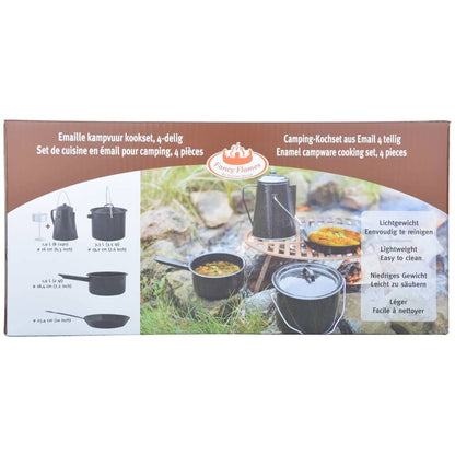 Esschert Design Čtyřdílný Set Pro Venkovní Vaření Černý Ff215