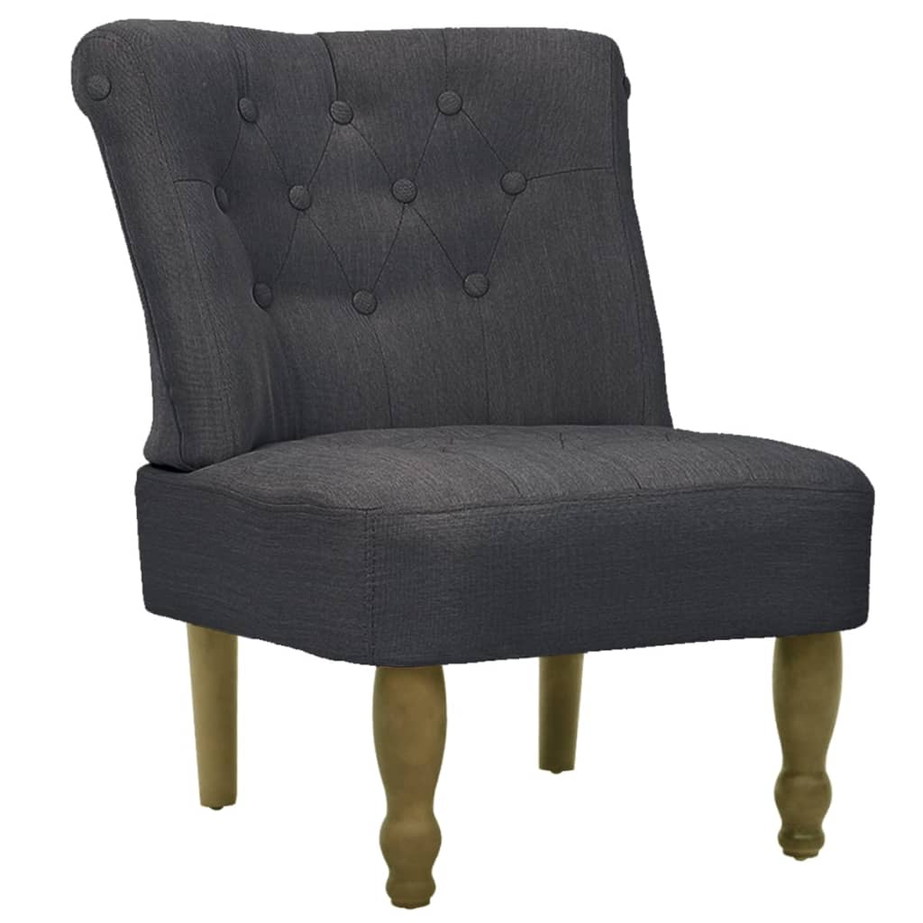 Francouzské Křeslo Šedé Textil