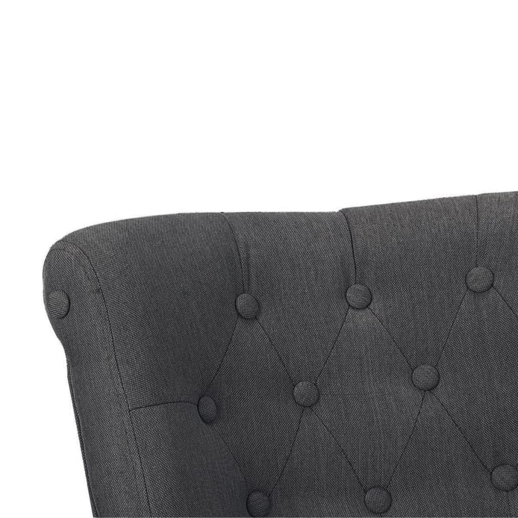 Francouzské Křeslo Šedé Textil