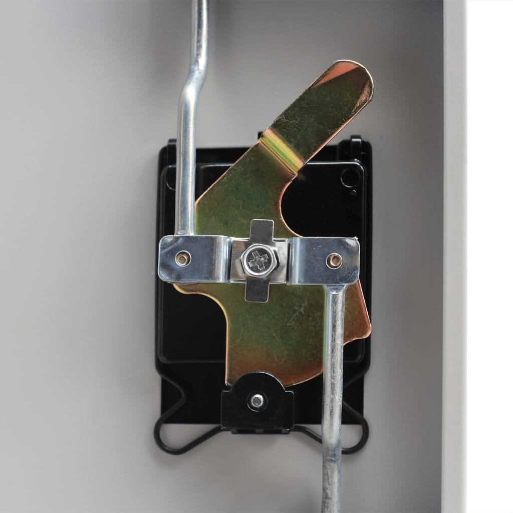 Skříň Do Kanceláře Se 2 Dvířky Ocelová 90X40X180 Cm Šedá