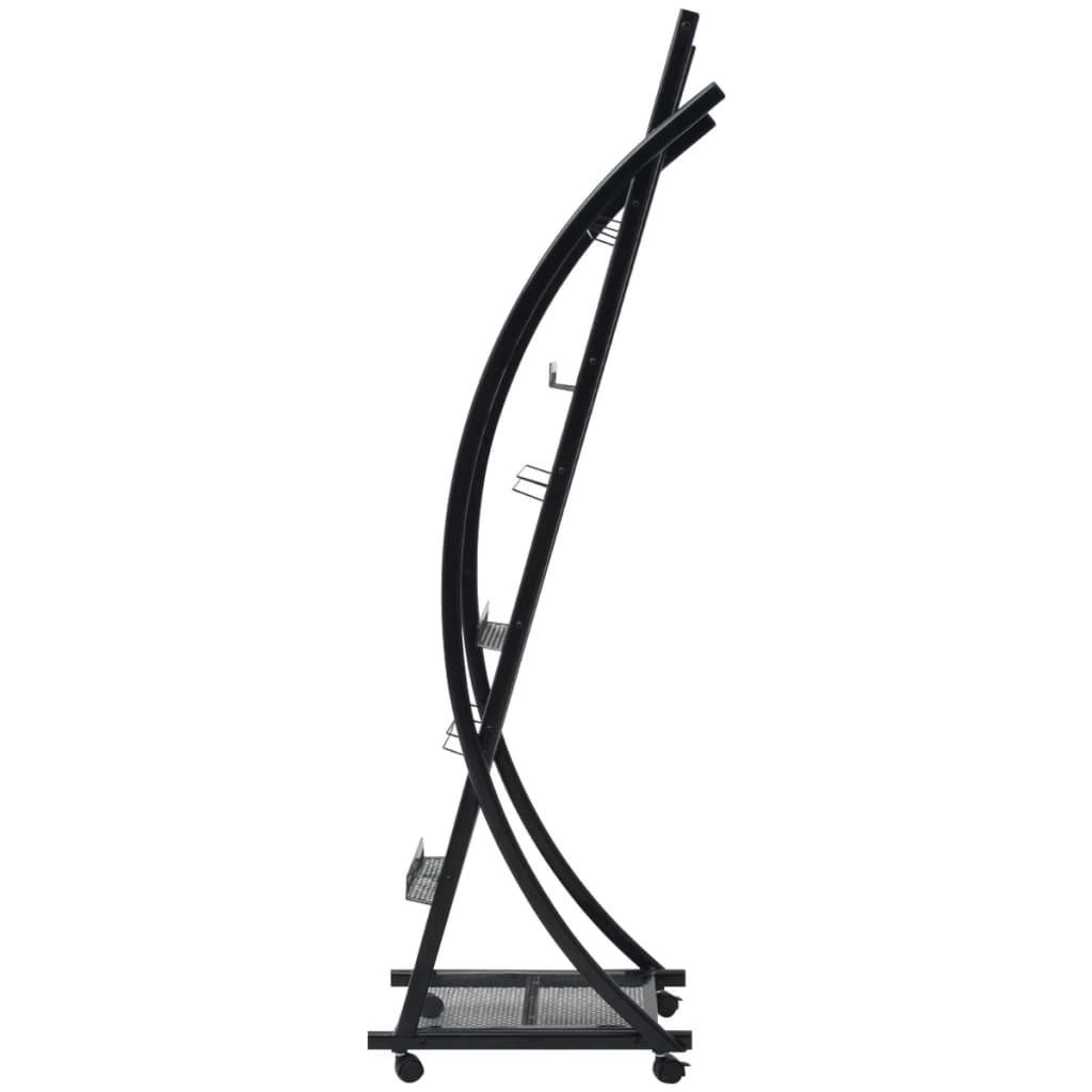 Stojan Na Časopisy 40X32X131 Cm Černý A4