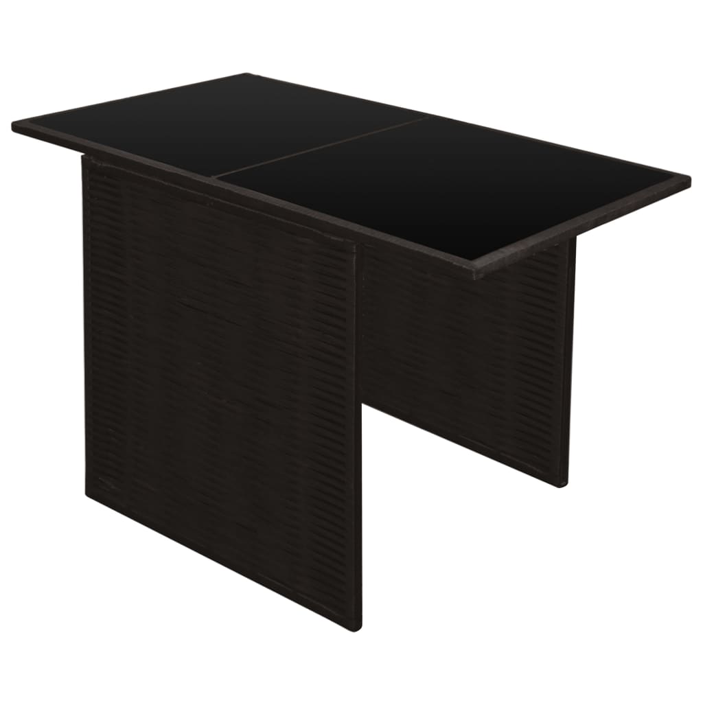 3Dílný Bistro Set S Poduškami Polyratan Hnědý