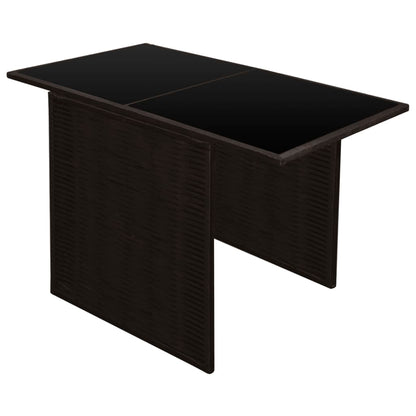 3Dílný Bistro Set S Poduškami Polyratan Hnědý