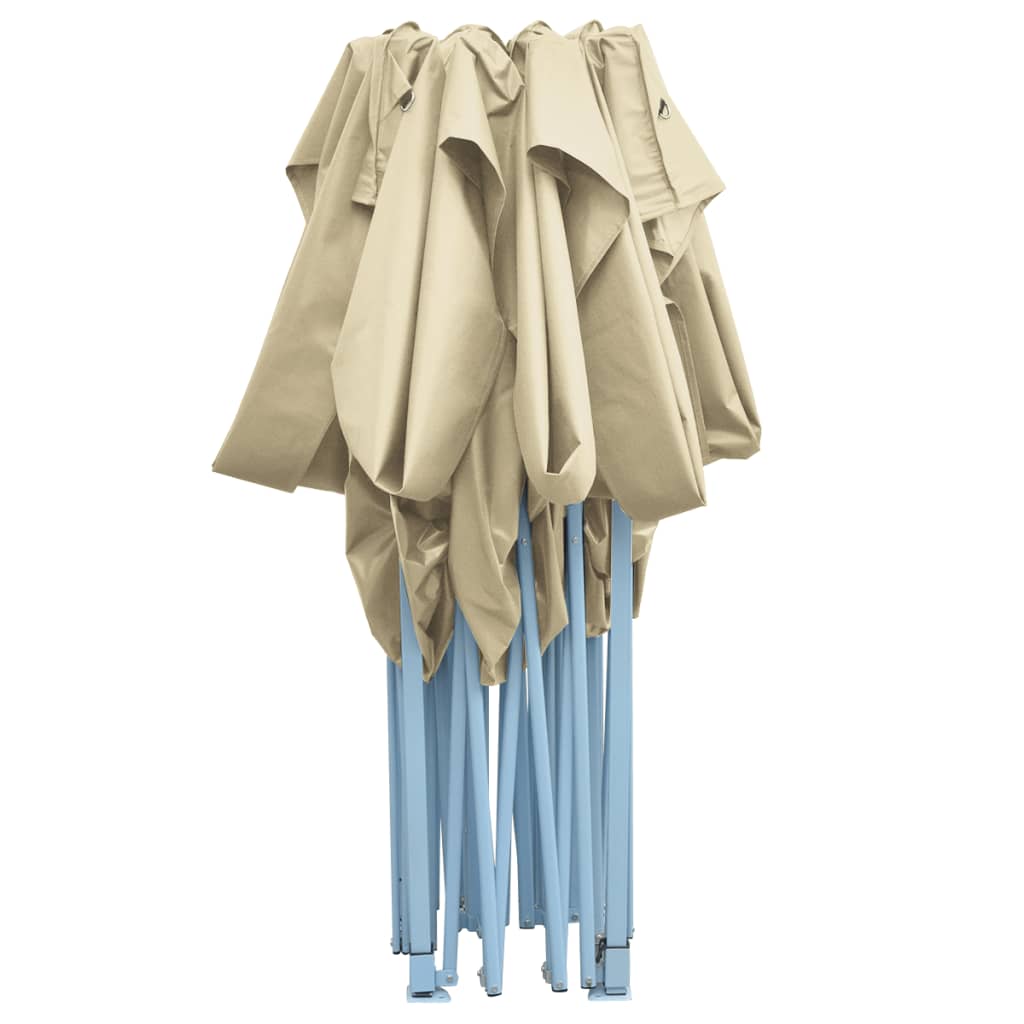 Rozkládací Stan Nůžkový 3 X 4,5 M Krémově Bílý Krémová