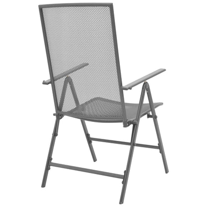 Stohovatelné Zahradní Židle 2 Ks Ocelové Šedé