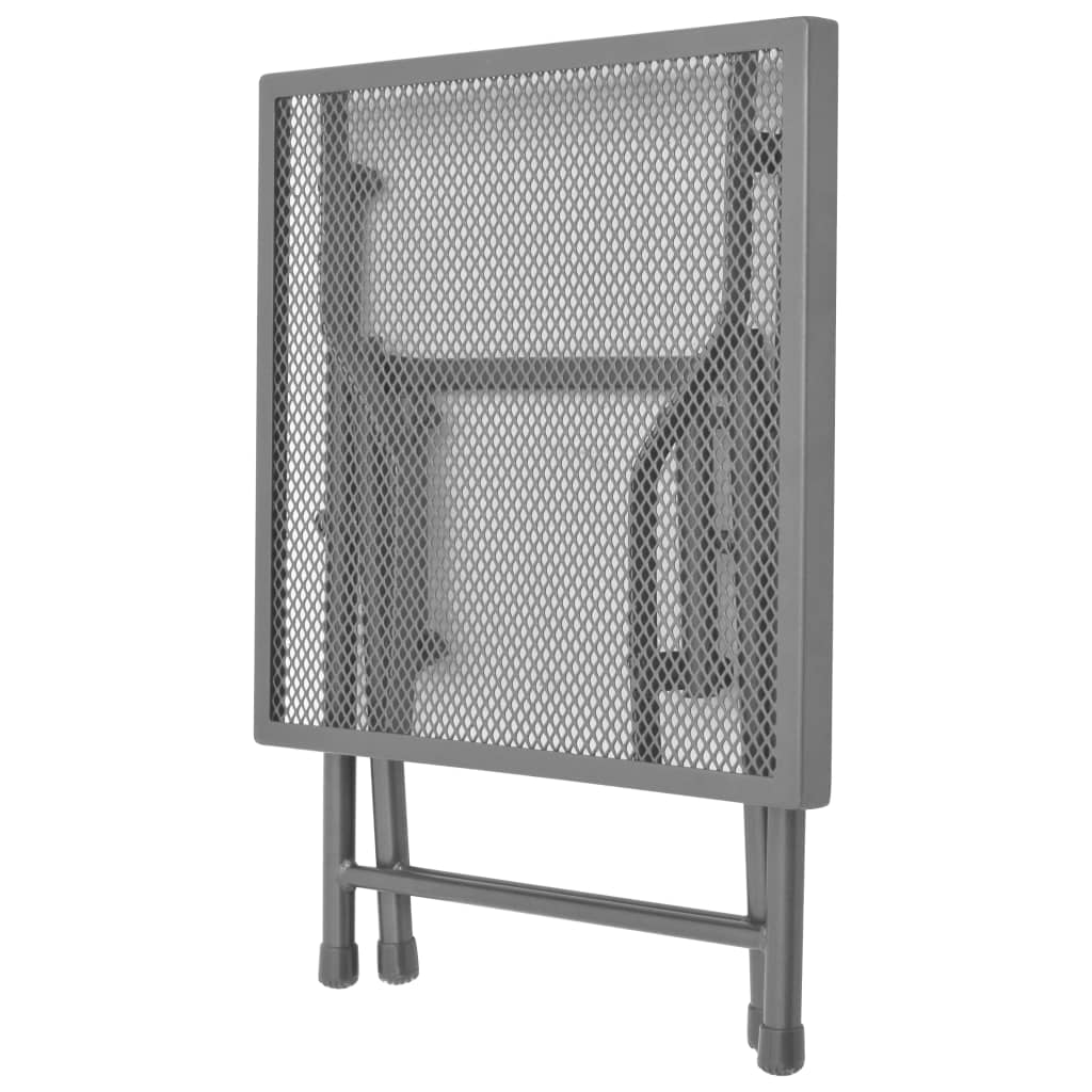 Zahradní Lehátka 2 Ks Se Stolkem Ocelová Antracitová