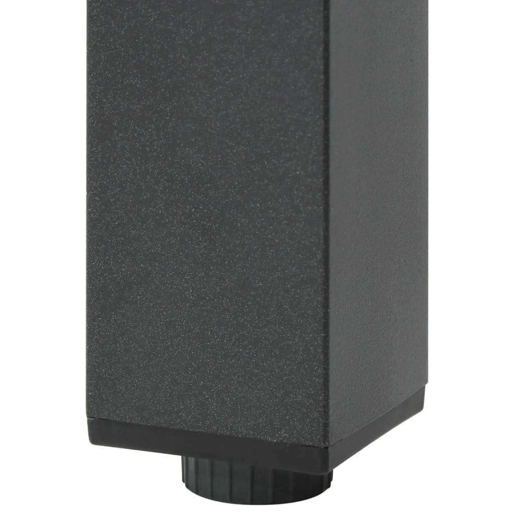 Zahradní Stůl Černý 150X90X74 Cm Hliník A Sklo