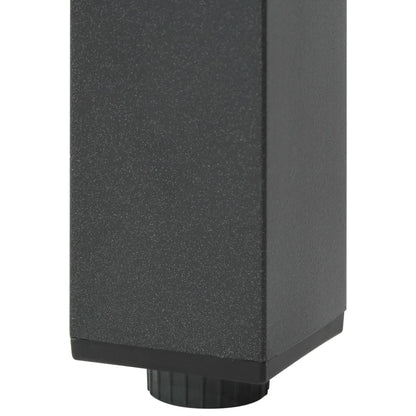 Zahradní Stůl Černý 150X90X74 Cm Hliník A Sklo