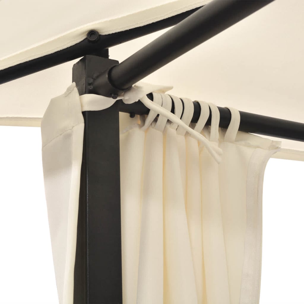 Dvojité Zahradní Lehátko S Nebesy Polyratan Černé