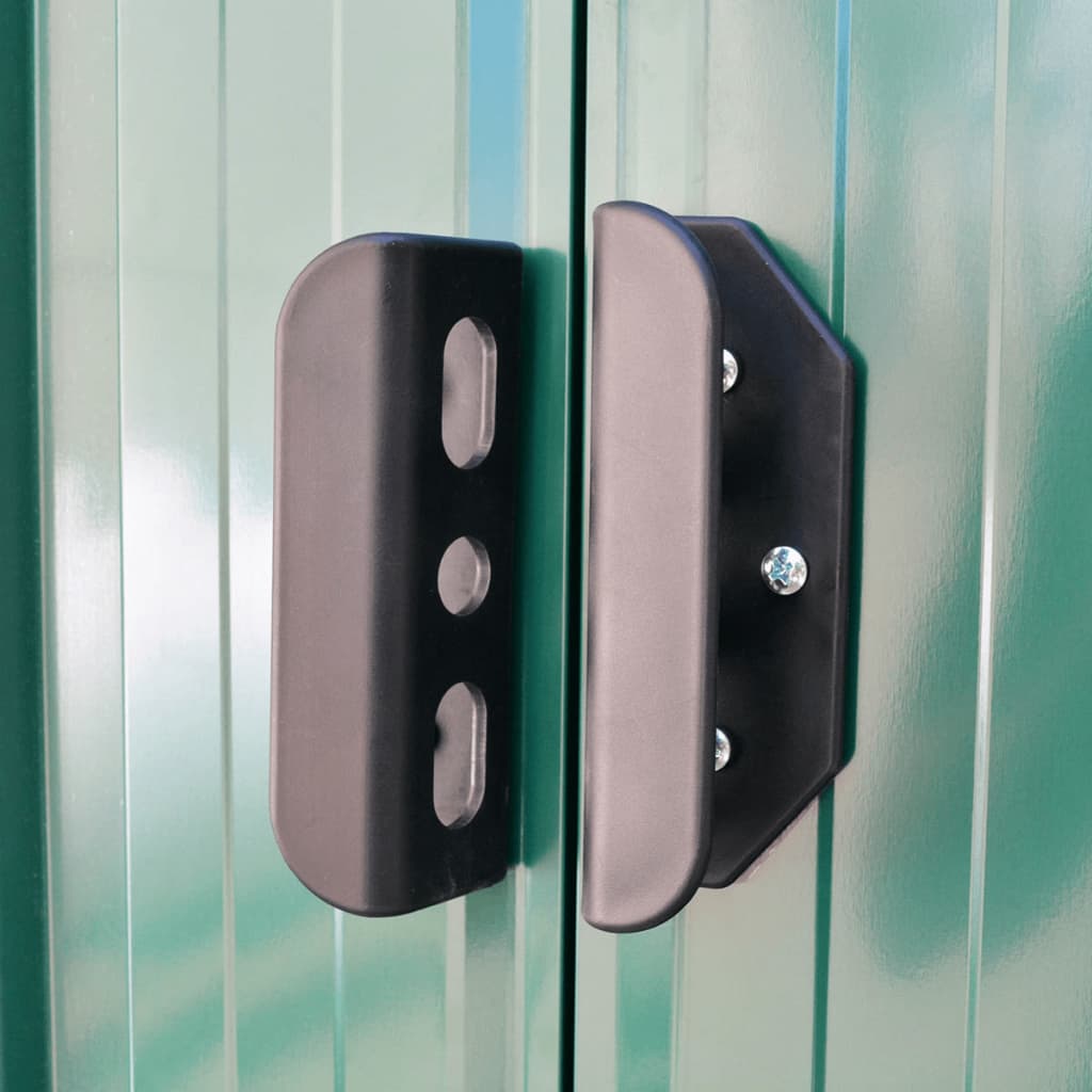 Zahradní Domek Na Nářadí Zelený Kovový 204X132X186 Cm