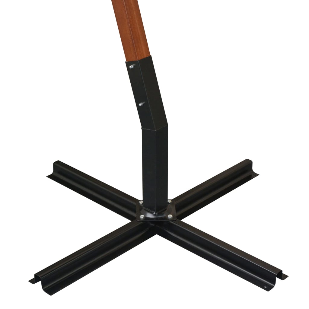 Závěsný Slunečník 300 X 300 Cm Dřevěná Tyč Bílý