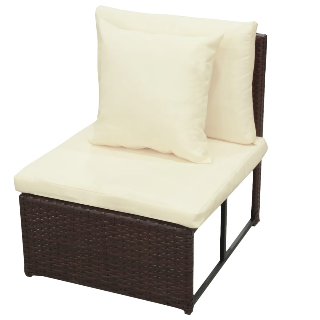 8Dílná Zahradní Sedací Souprava S Poduškami Polyratan