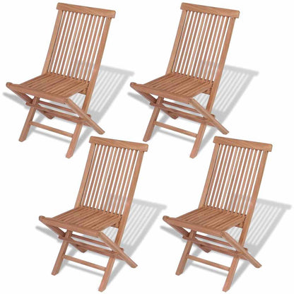 Skládací Zahradní Židle 4 Ks Masivní Teak