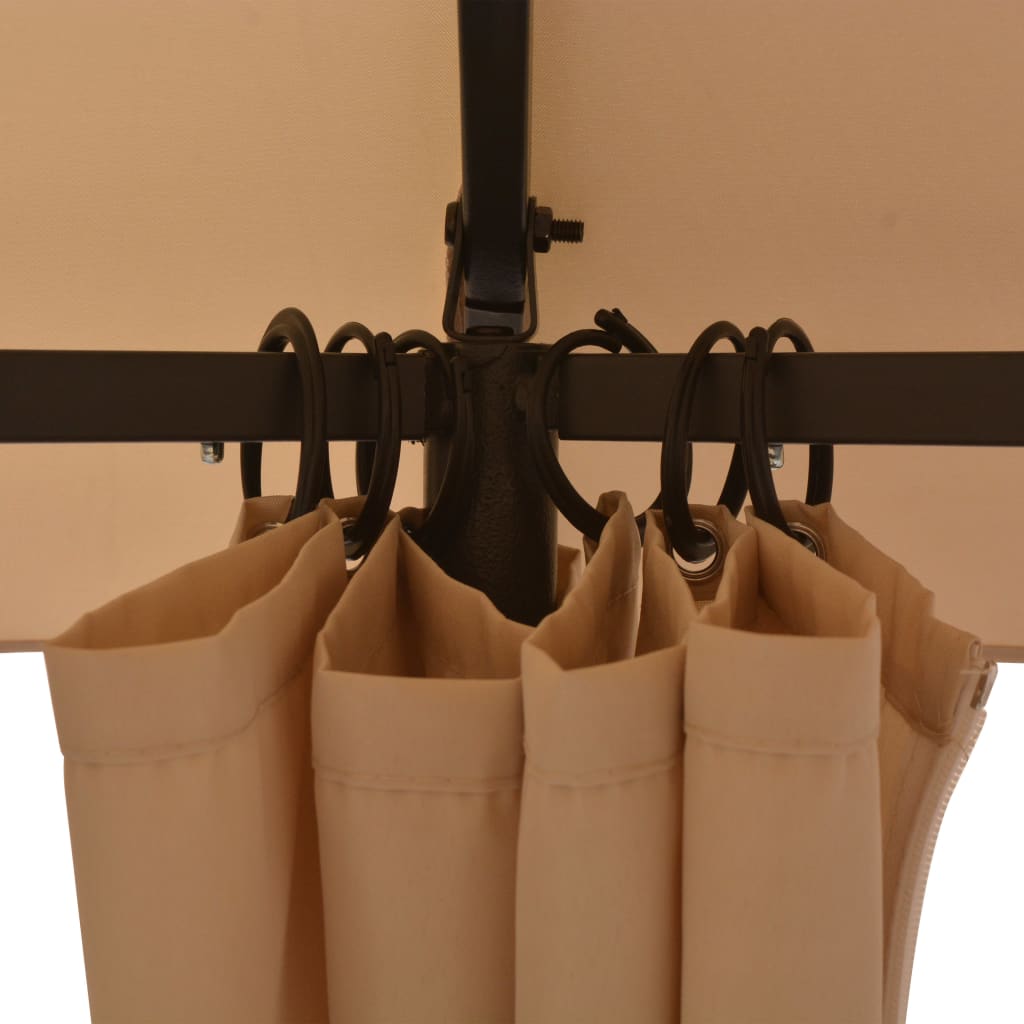 Zahradní Altán Se Závěsy Šestiúhelníkový 360 X 265 Cm