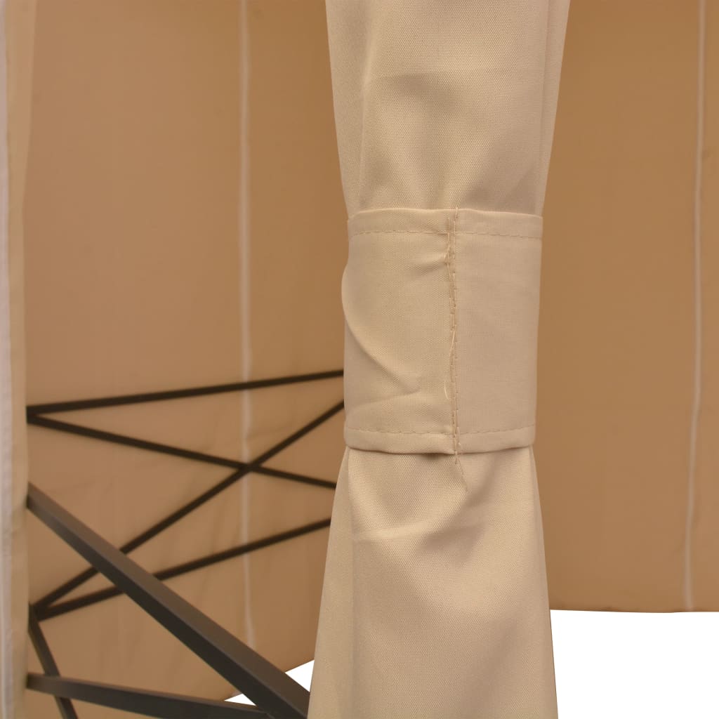 Zahradní Altán Se Závěsy Šestiúhelníkový 360 X 265 Cm