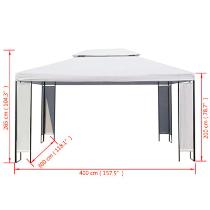 Zahradní Altán 3X4 M Bílý