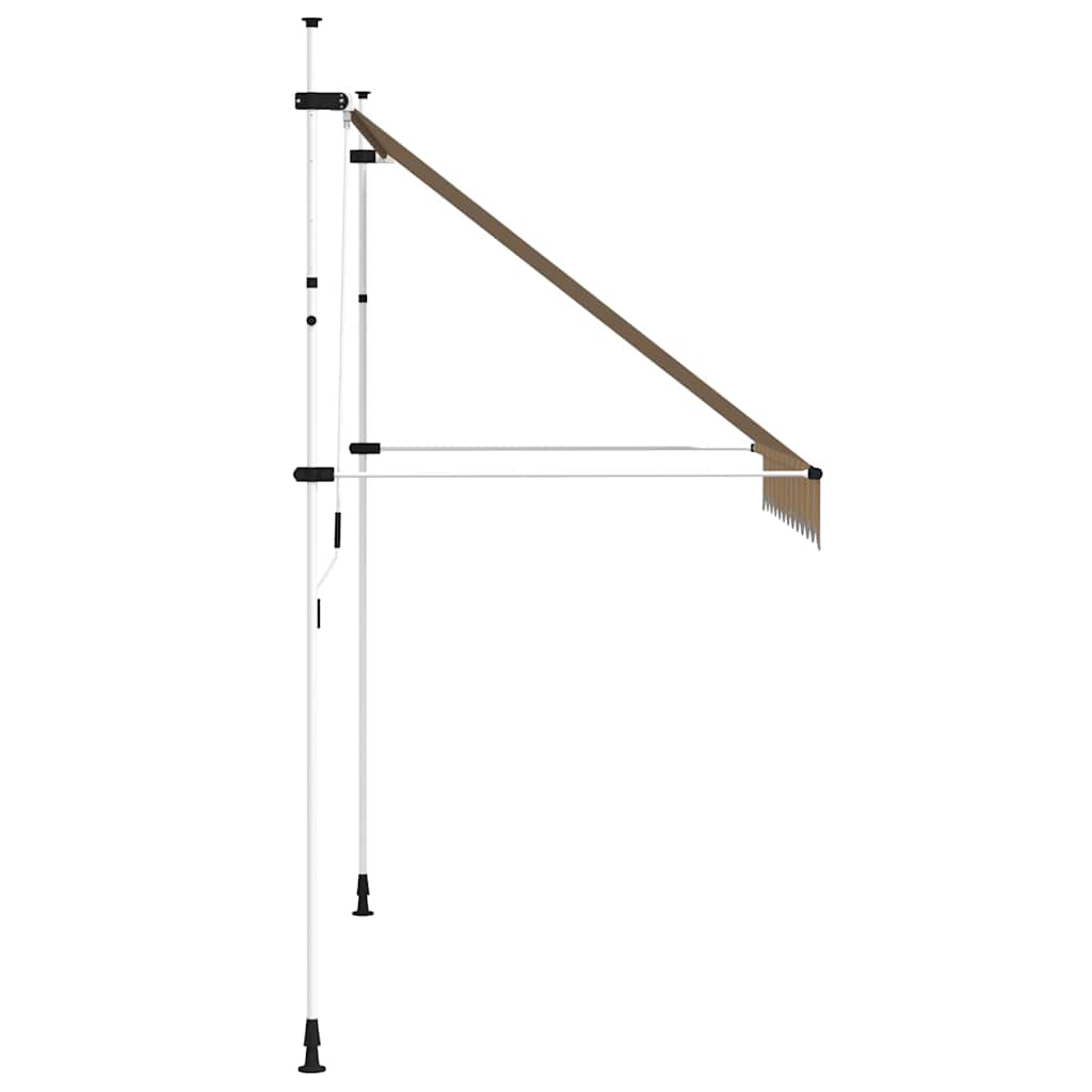 Ručně Zatahovací Markýza 250 Cm Žluto-Modré Pruhy
