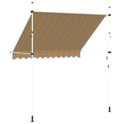 Ručně Zatahovací Markýza 250 Cm Žluto-Modré Pruhy