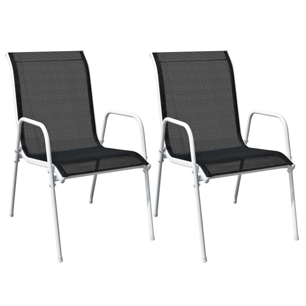 3Dílný Bistro Set Ocelový Černý