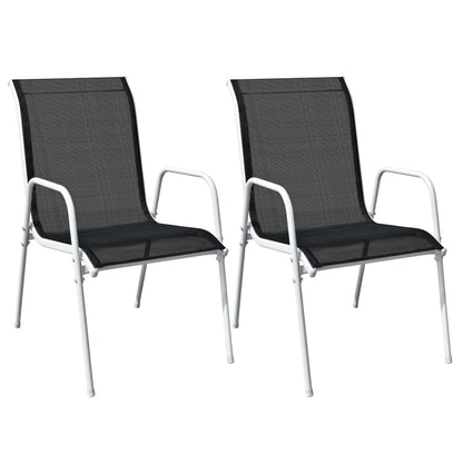 3Dílný Bistro Set Ocelový Černý