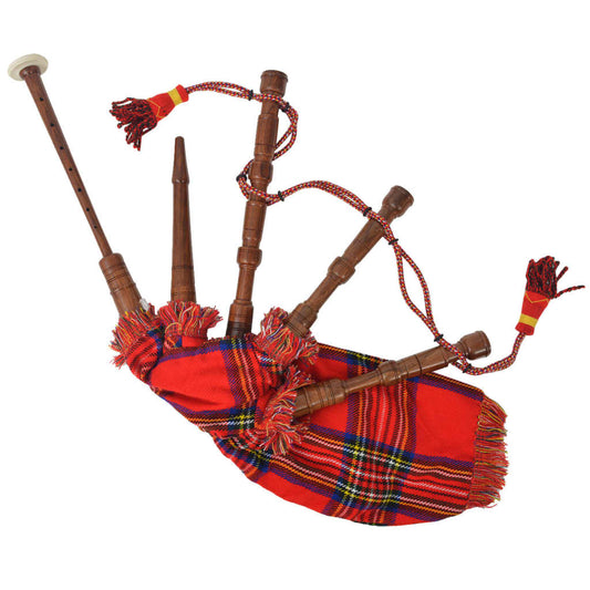Dětské Skotské Dudy Horalské Červený Tartan Royal Steward