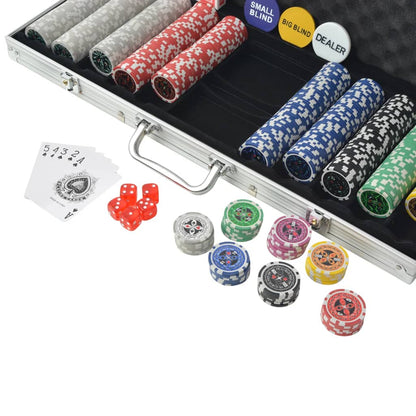 Poker Set S 500 Laserovými Žetony Z Hliníku